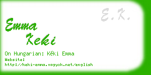emma keki business card